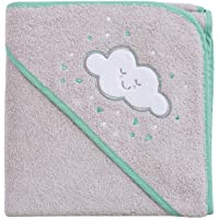 Clevamama Capa de Baño Bebé - Toalla Delantal con Capucha- Algodón - Gris